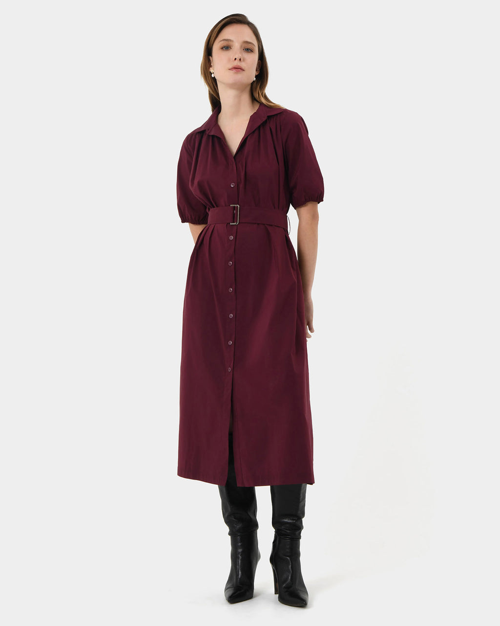 Dallia Shirt Dress — full-length view 2