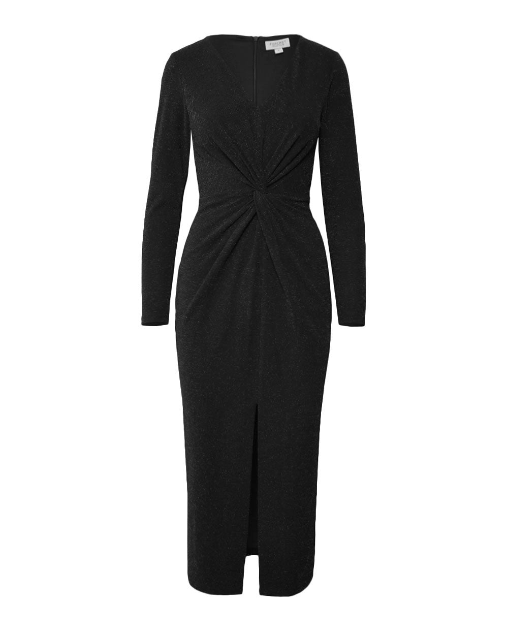 Giada Twist Knit Glitter Dress in black — product-only view