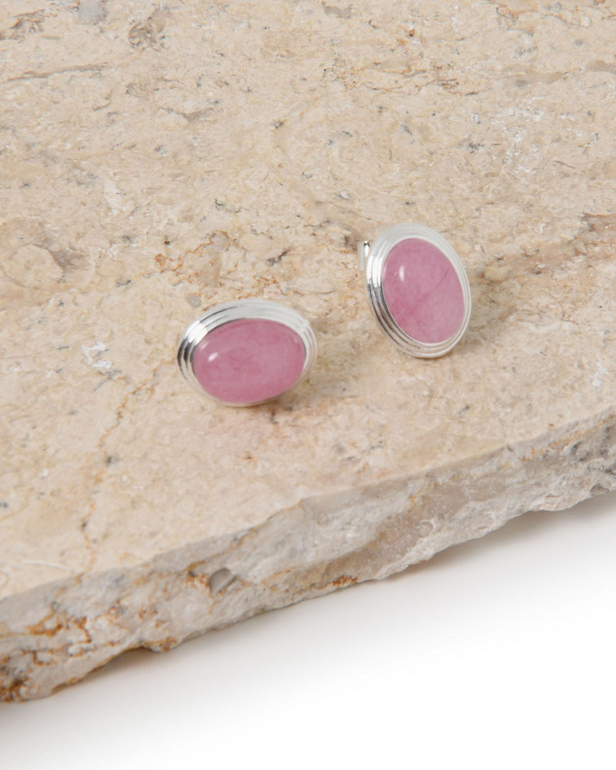 Sienna Stone Earrings in rose silver — alternate view