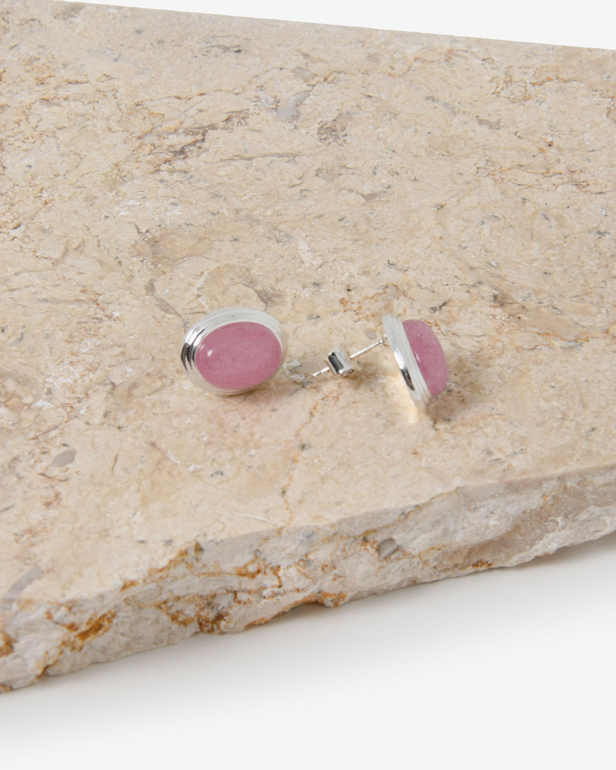 Sienna Stone Earrings in rose silver — alternate view 2