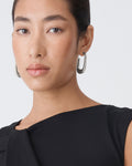 Mila Loop Earrings in silver — view 1