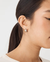 Vera Huggies Earrings in gold silver — view 1