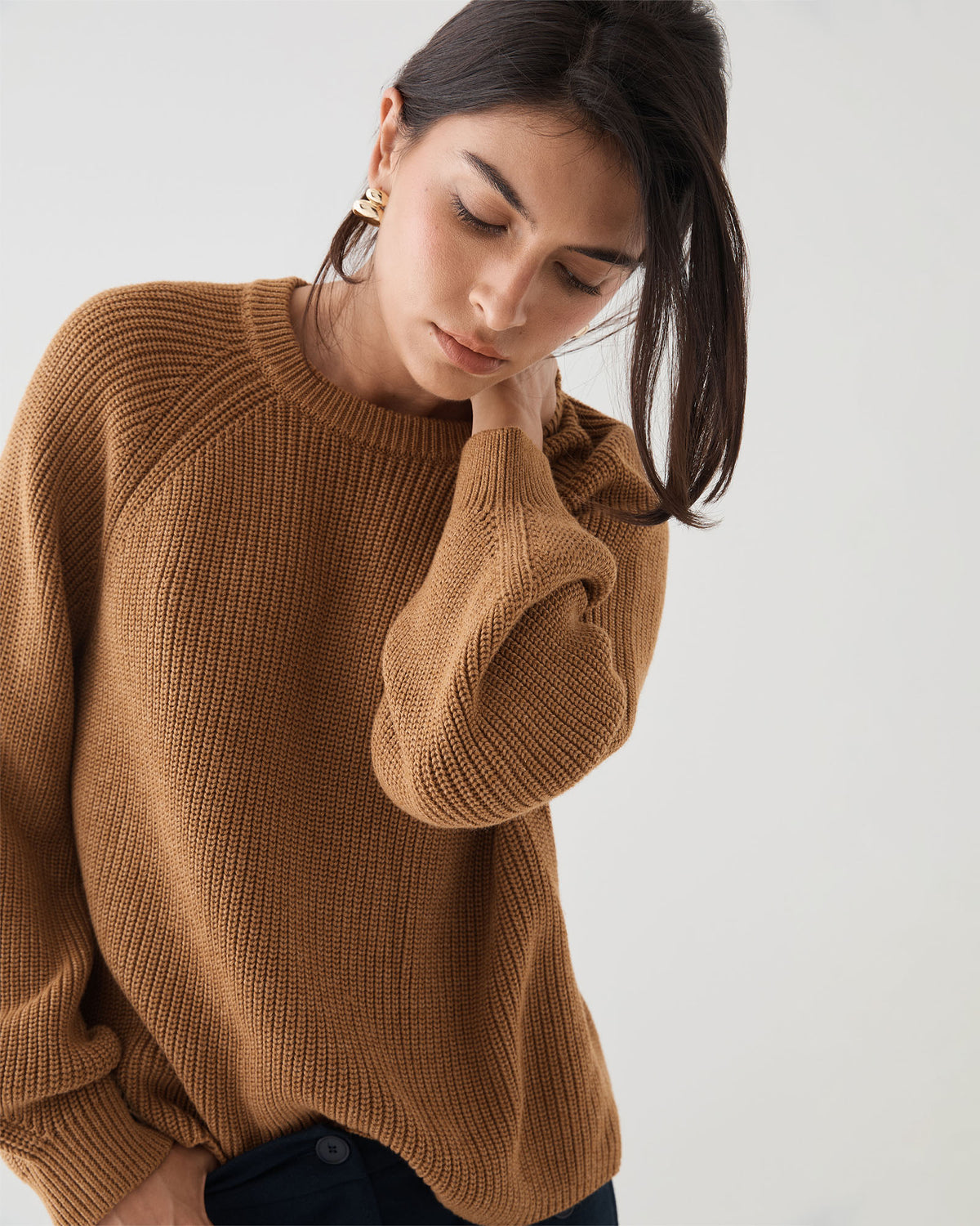 Lia Stud Earrings in gold — view 2