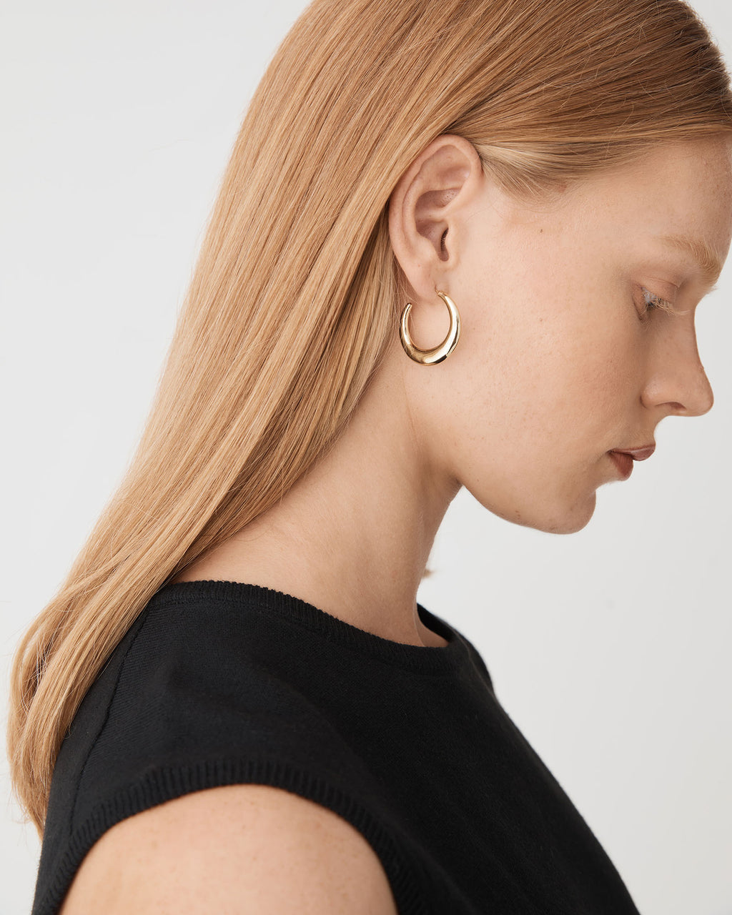 Luna Hoop Earrings in gold — view 1