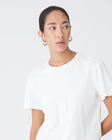 Luna Hoop Earrings in silver — close-up view