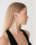 Aurelia Hoop Earrings in silver — side view