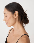 Lia Ear Cuff in gold — fabric detail