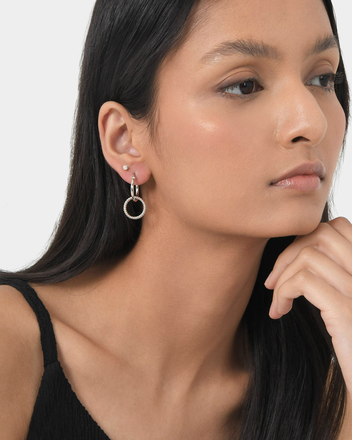 Felicity Silver 2 Way Earrings
