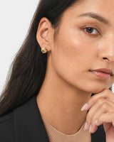 Analy 16K Gold Plated Earrings — fabric detail
