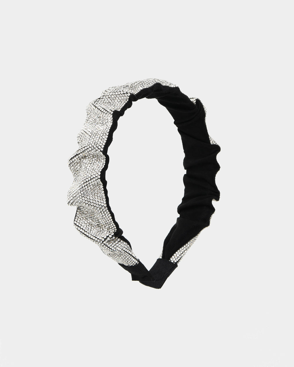 Cindy Crystal Headband in silver — view 1