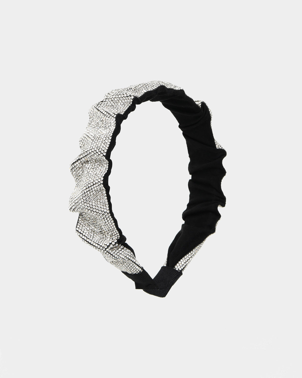 Cindy Crystal Headband in silver — view 1
