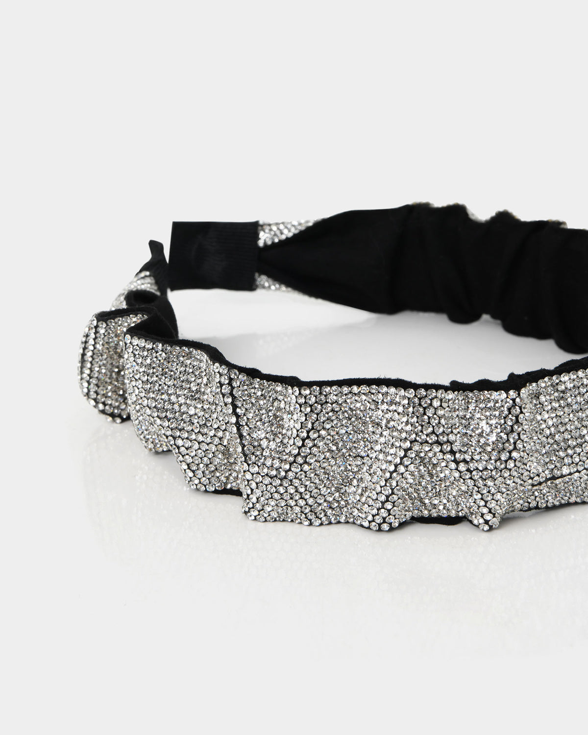Cindy Crystal Headband in silver — view 4
