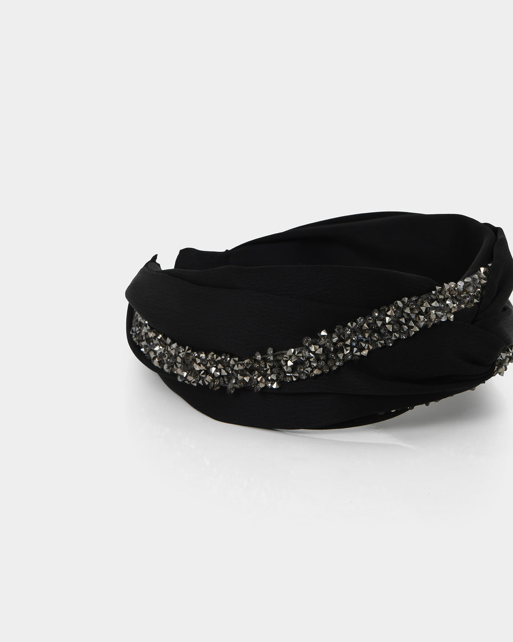 Tara Headband in black — fabric detail
