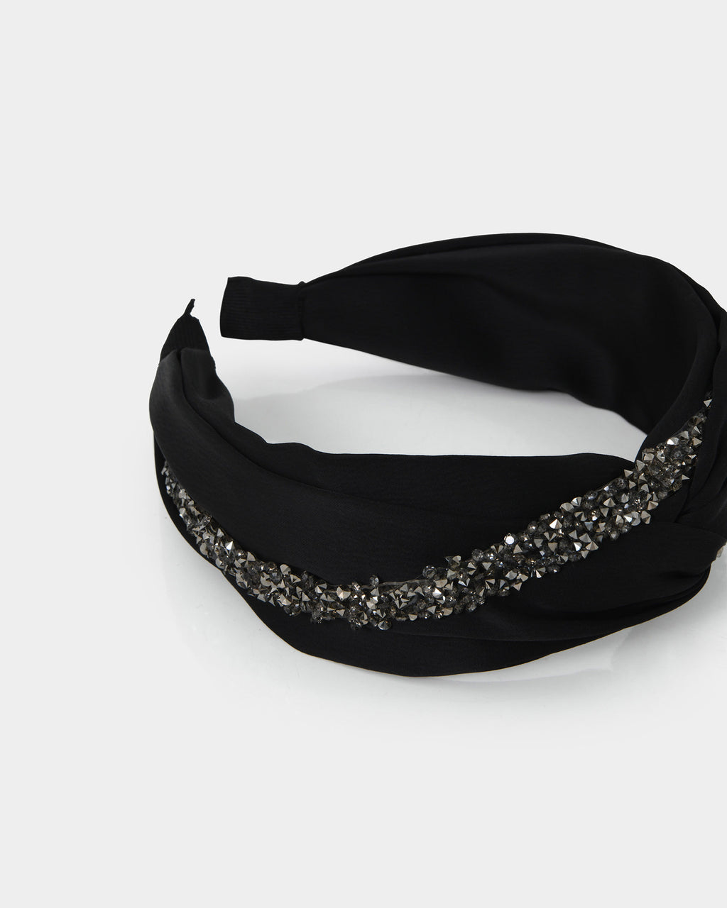 Tara Headband in black — fabric detail 2