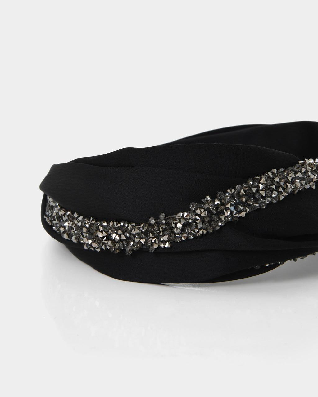 Tara Headband in black — fabric detail 3