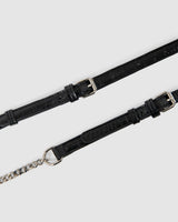 Macey Croc Embossed 2 Strap Bag — fabric detail