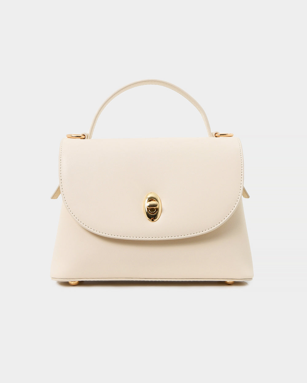 Giselle Leather 2 Way Bag in cream — view 2