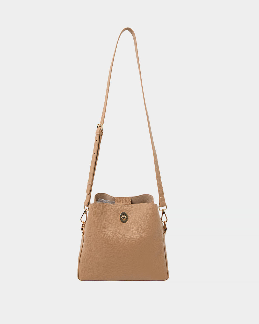 Ellia 2 Leather 3 Strap Bag in nude — view 2