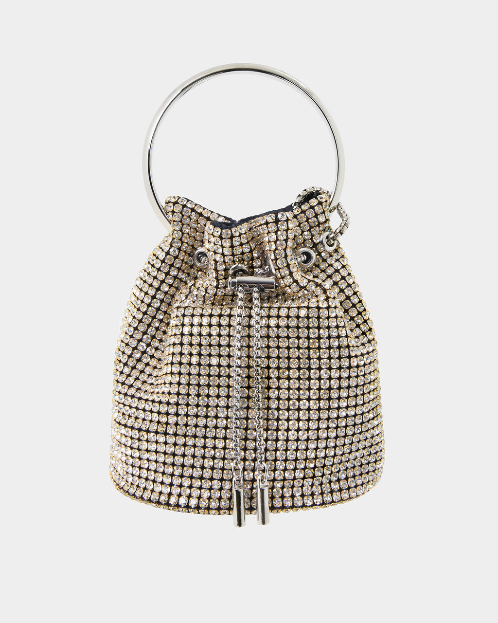 Skyla Crystal 2 Way Bag in gold — view 3