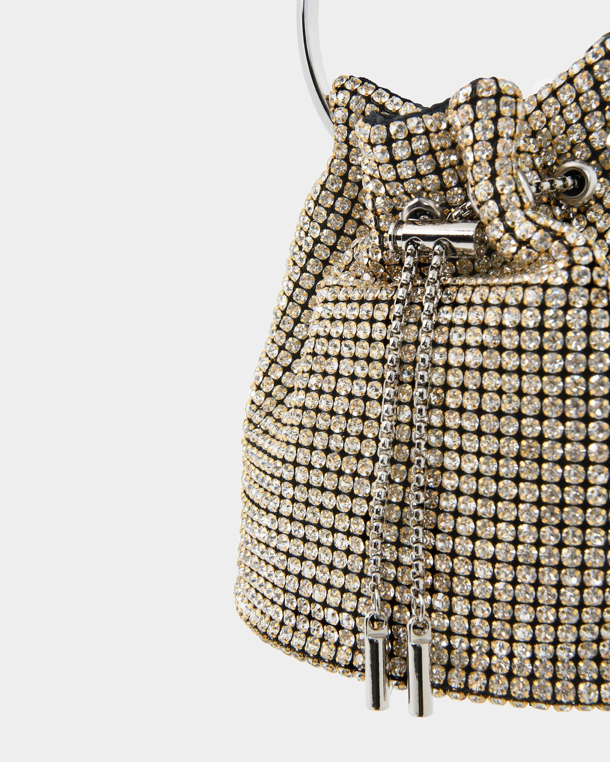 Skyla Crystal 2 Way Bag in gold — view 6