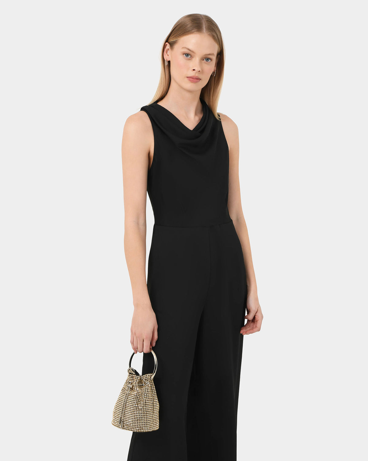Skyla Crystal 2 Way Bag in gold — view 1