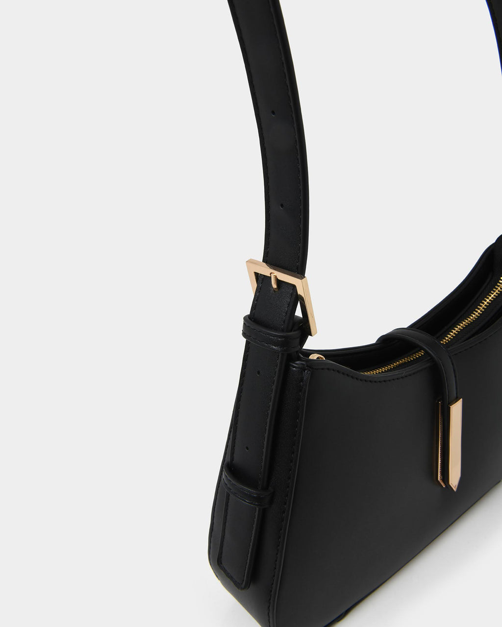 Jessica Shoulder Bag in black — fabric detail