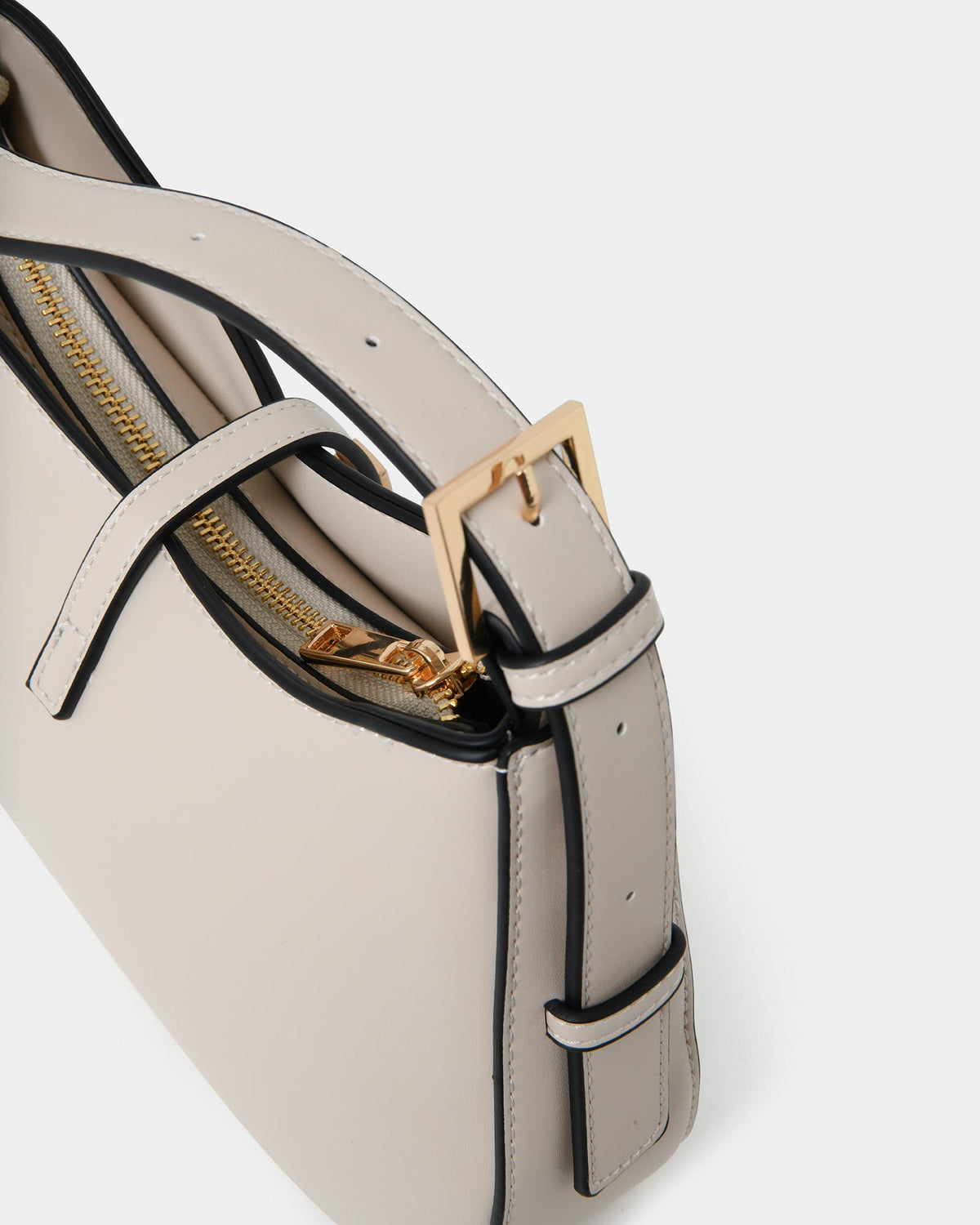 Jessica Shoulder Bag in bone — fabric detail