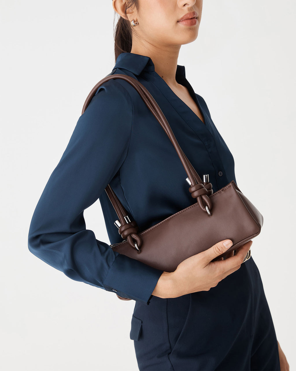 Osaka Knot Bag in chocolate — view 1