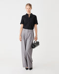 Monaco Croc Bag in black — fabric detail