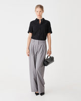 Monaco Croc Bag in black — fabric detail