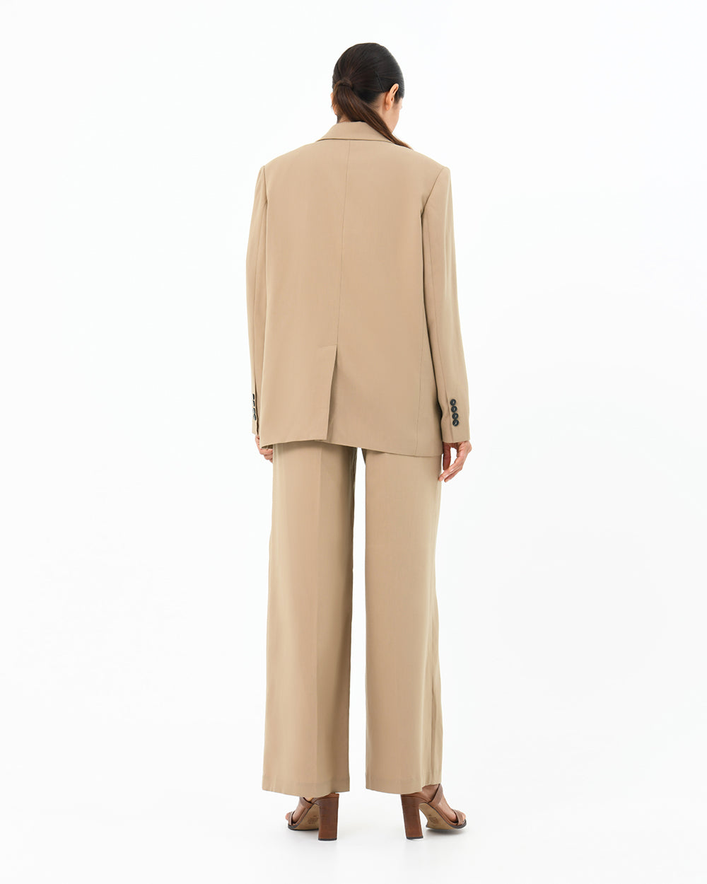 Star Relax Fit Blazer in beige — back view