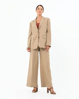 Star Relax Fit Blazer in beige — full-length view