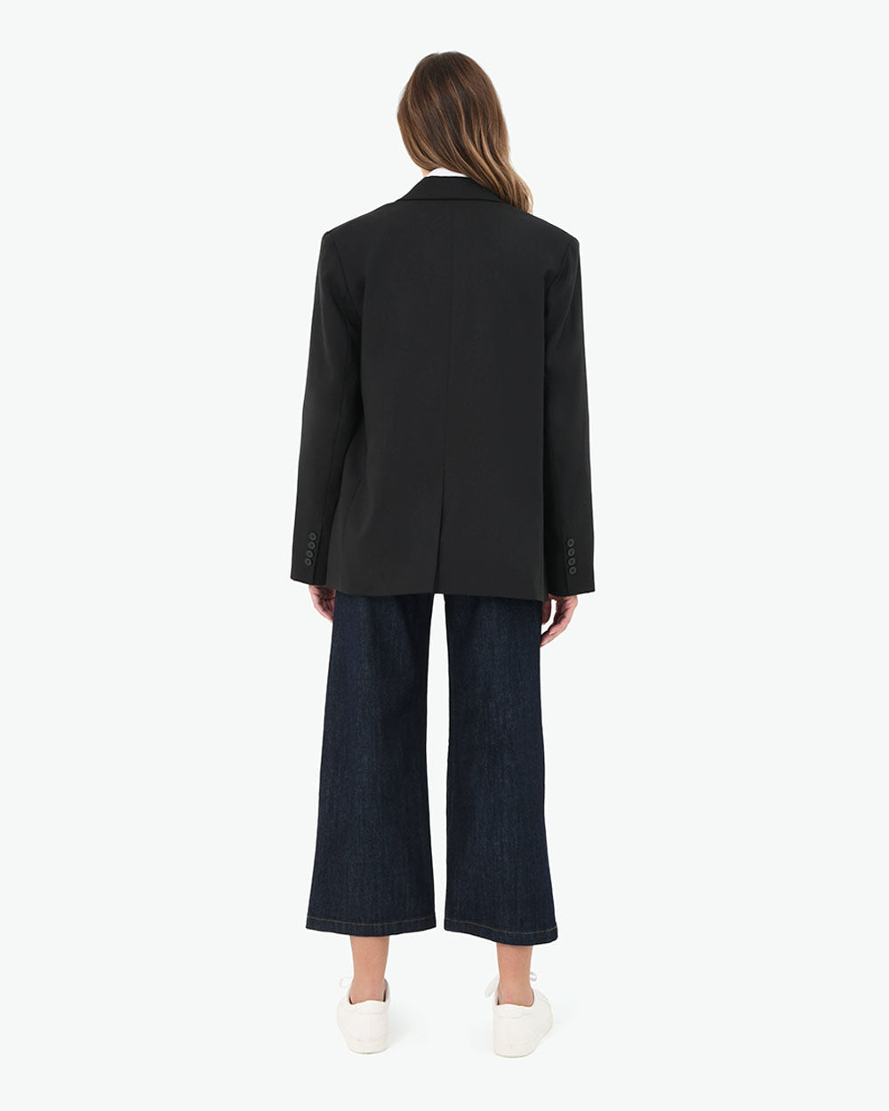 Star Relax Fit Blazer in black — back view