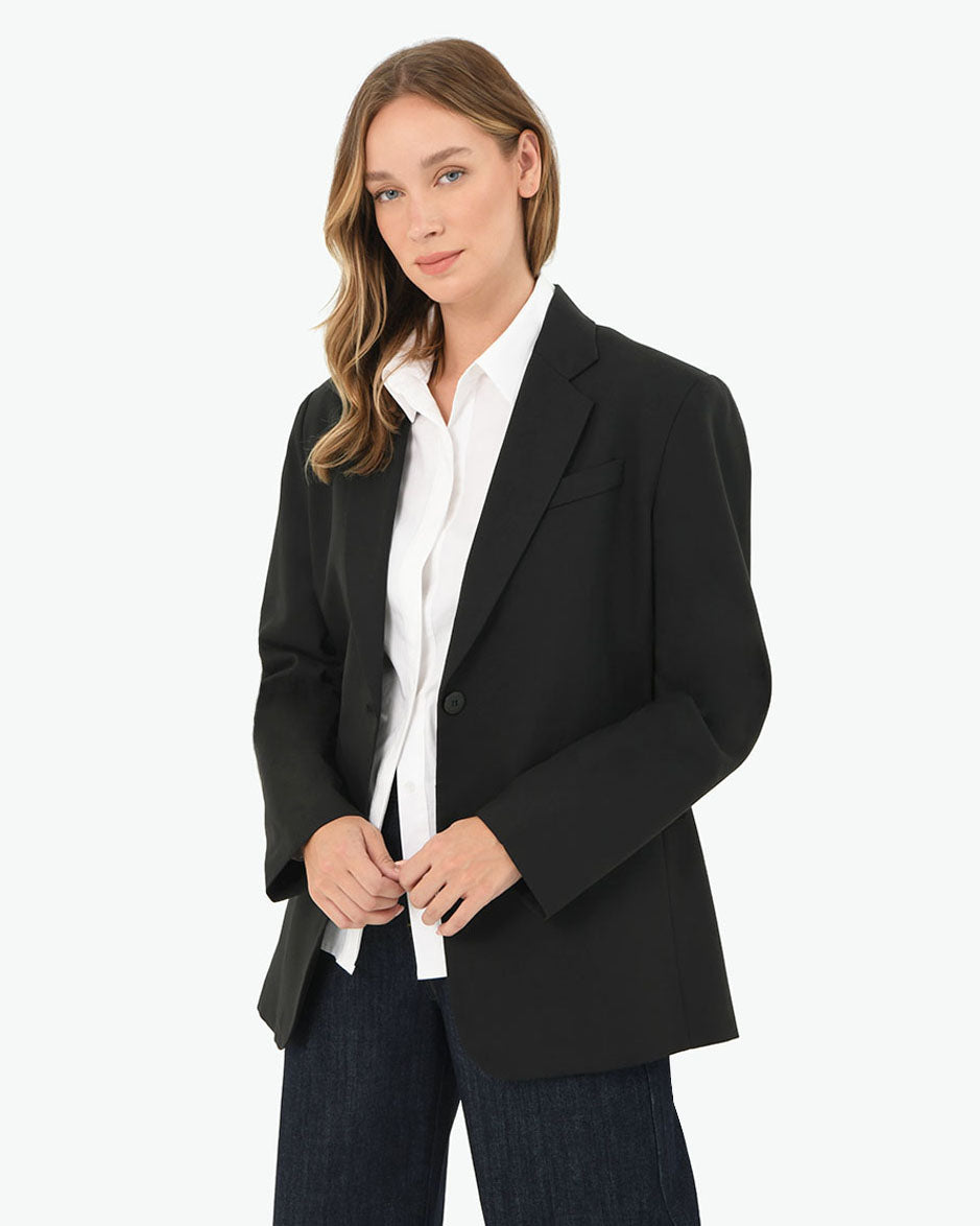 Star Relax Fit Blazer in black — close-up view 2