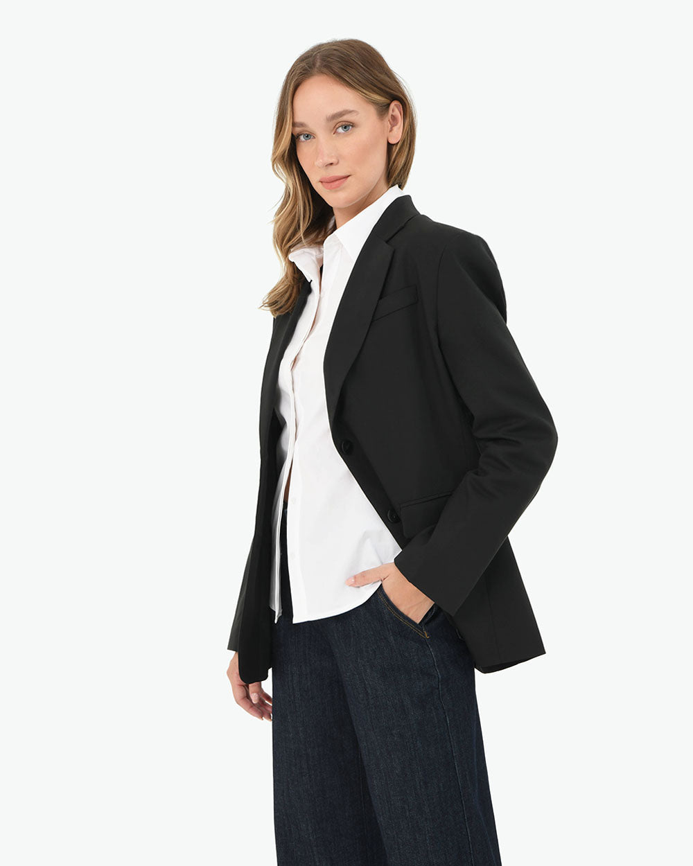 Star Relax Fit Blazer in black — side view