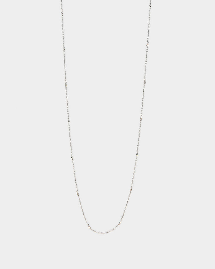 Tori Silver Long Necklace