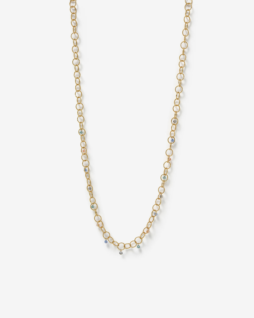 Amaris Crystal Chain Necklace in gold — view 1