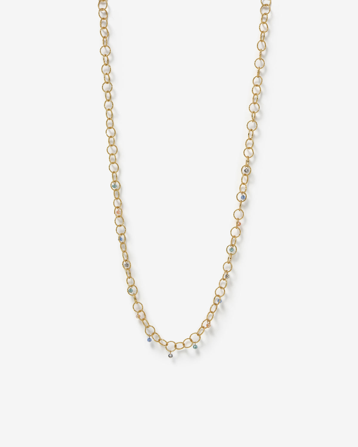 Amaris Crystal Chain Necklace in gold — view 1