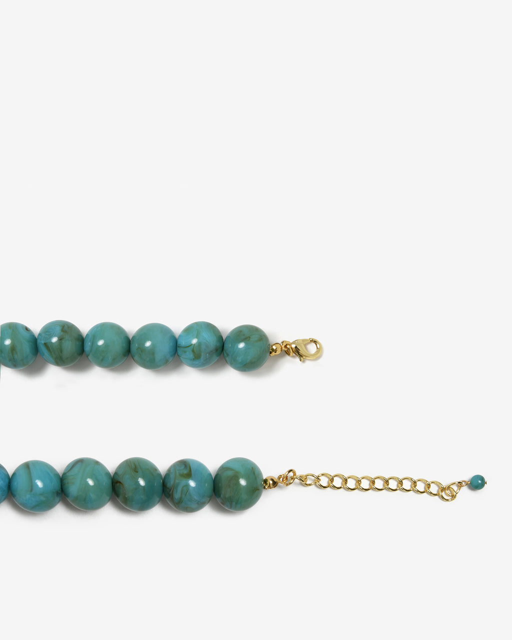 Gia Boho Resin Necklace in light blue — view 2