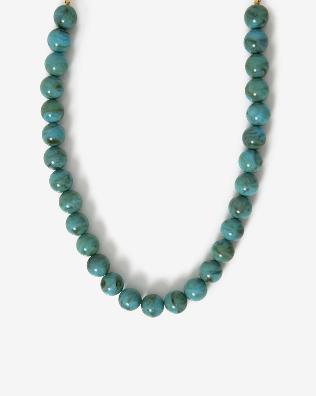 Gia Boho Resin Necklace in light blue — view 4