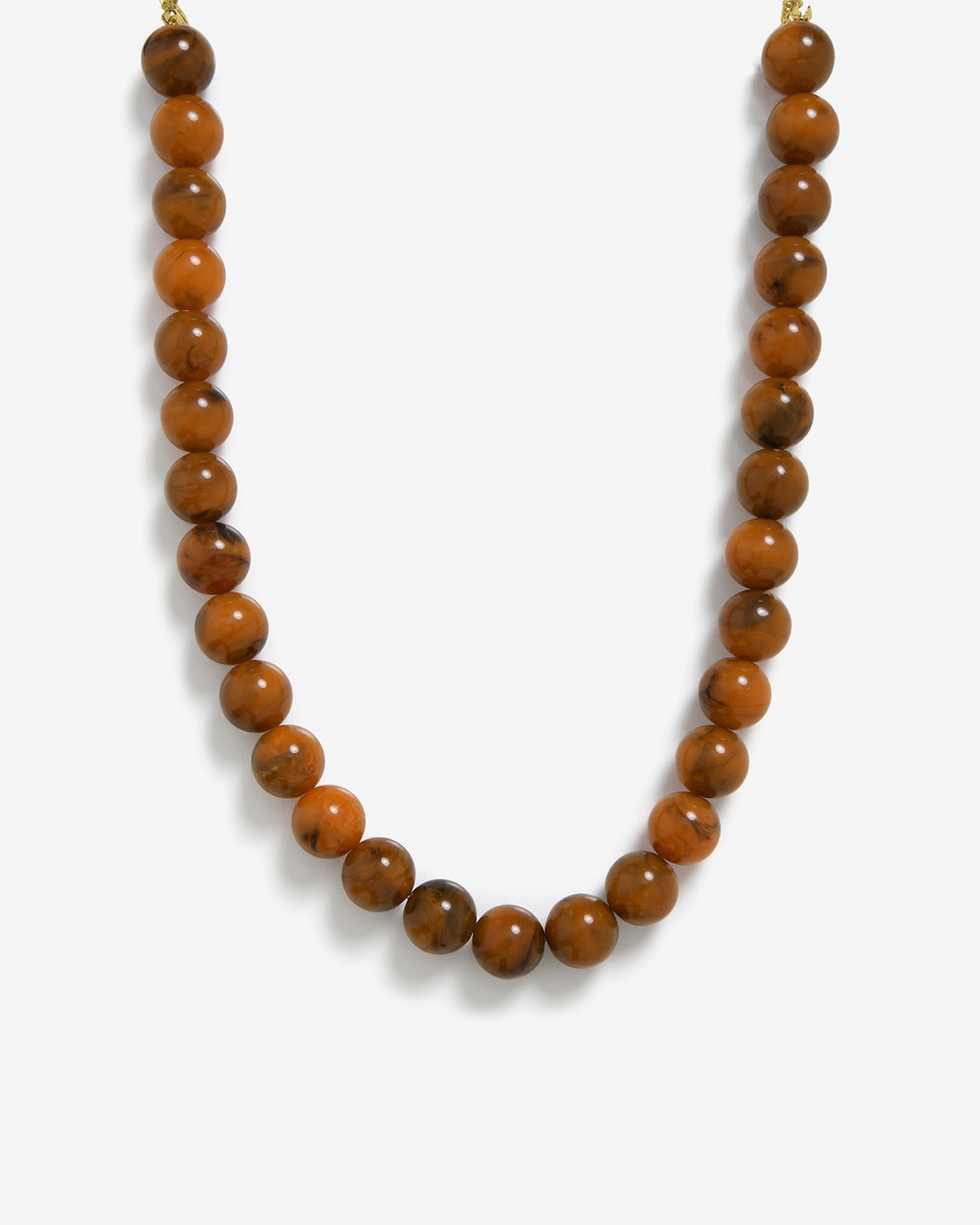 Gia Boho Resin Necklace in brown — product-only view