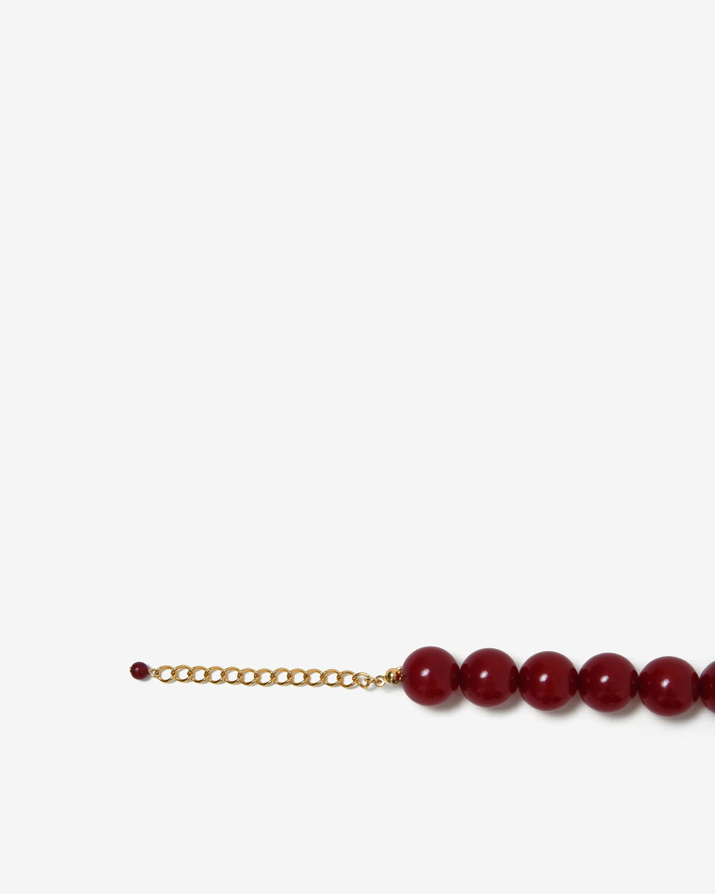 Gia Boho Resin Necklace in red — view 2