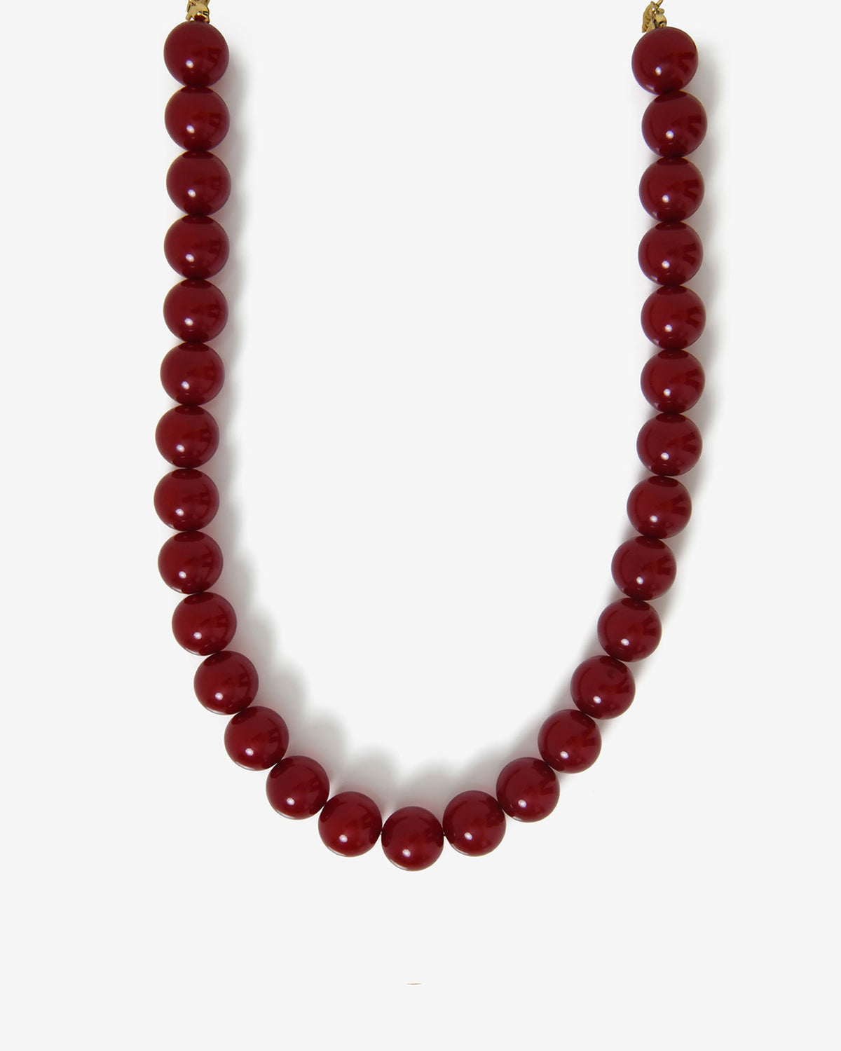 Gia Boho Resin Necklace in red — view 4