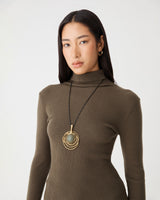 Gaia Gold Pendant in gold — close-up view