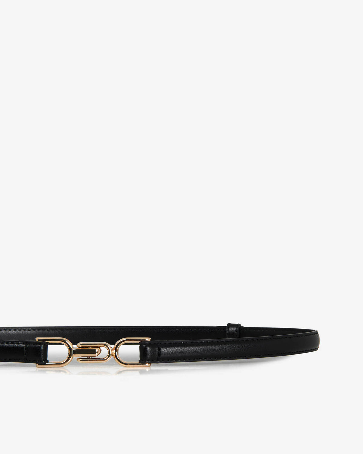 Hennessy Leather Belt in black obq1078 — fabric detail