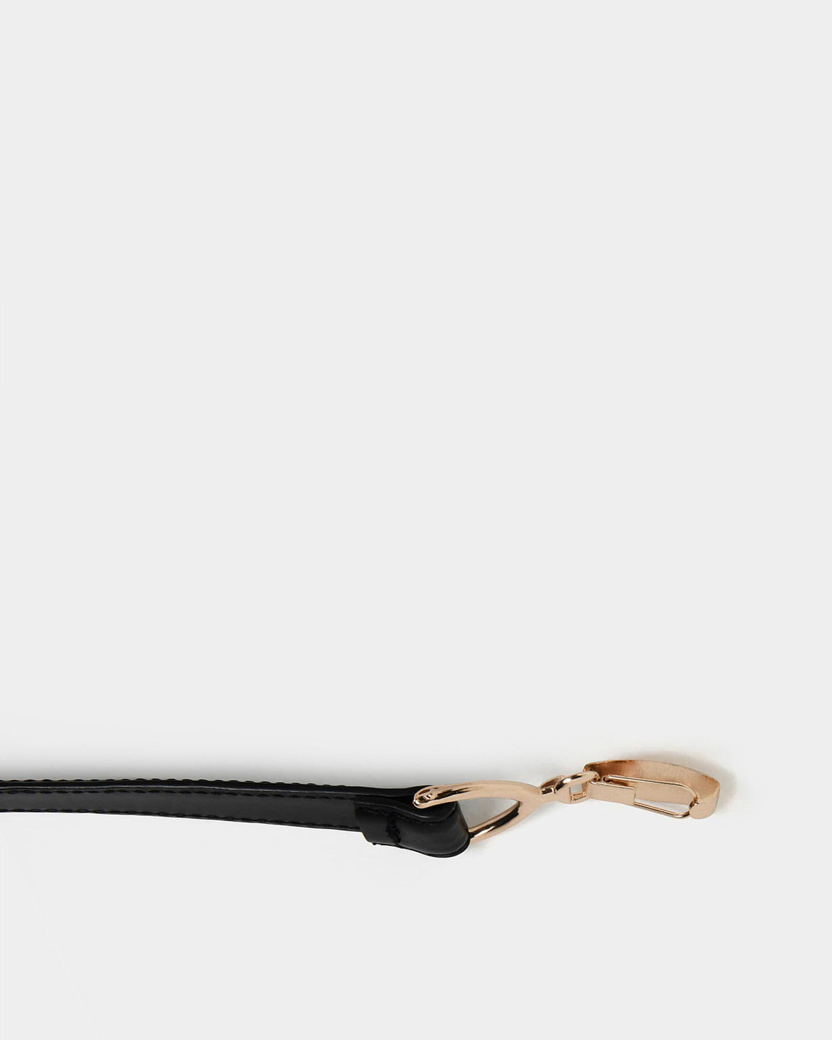 Emeri Leather Adjustable Belt in black — fabric detail 2