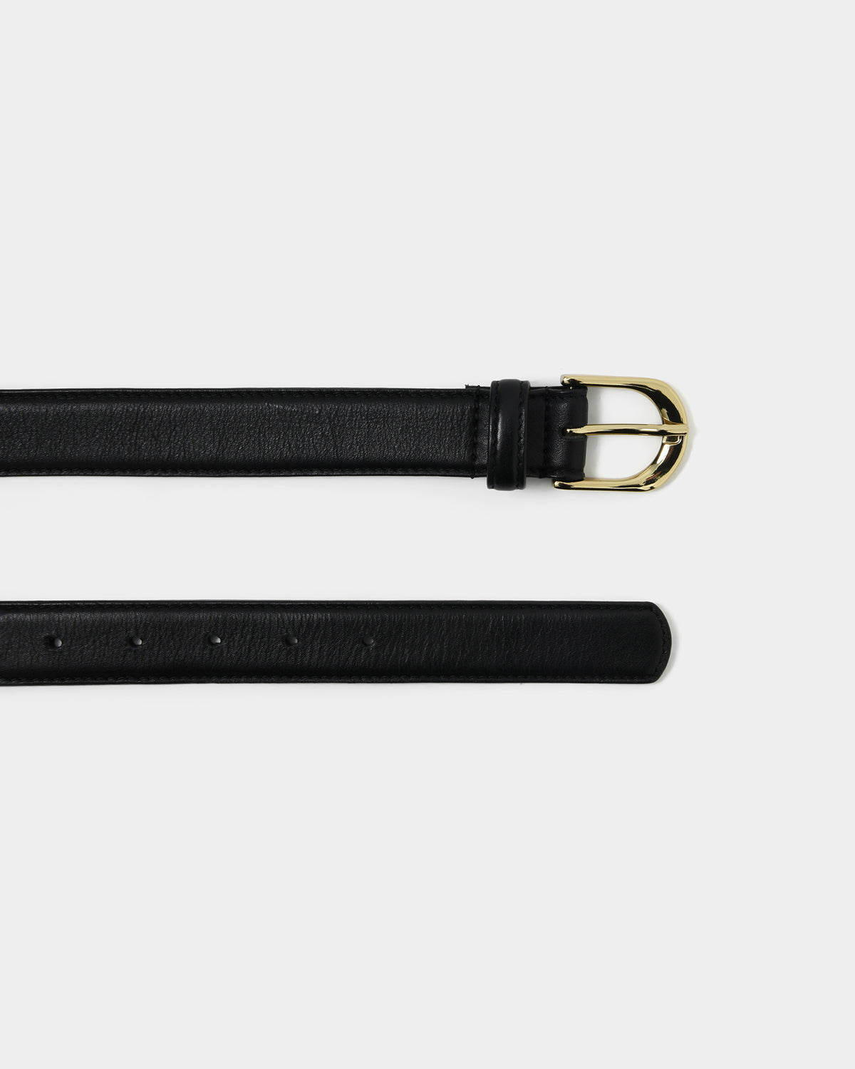Alina Leather Belt in black — fabric detail
