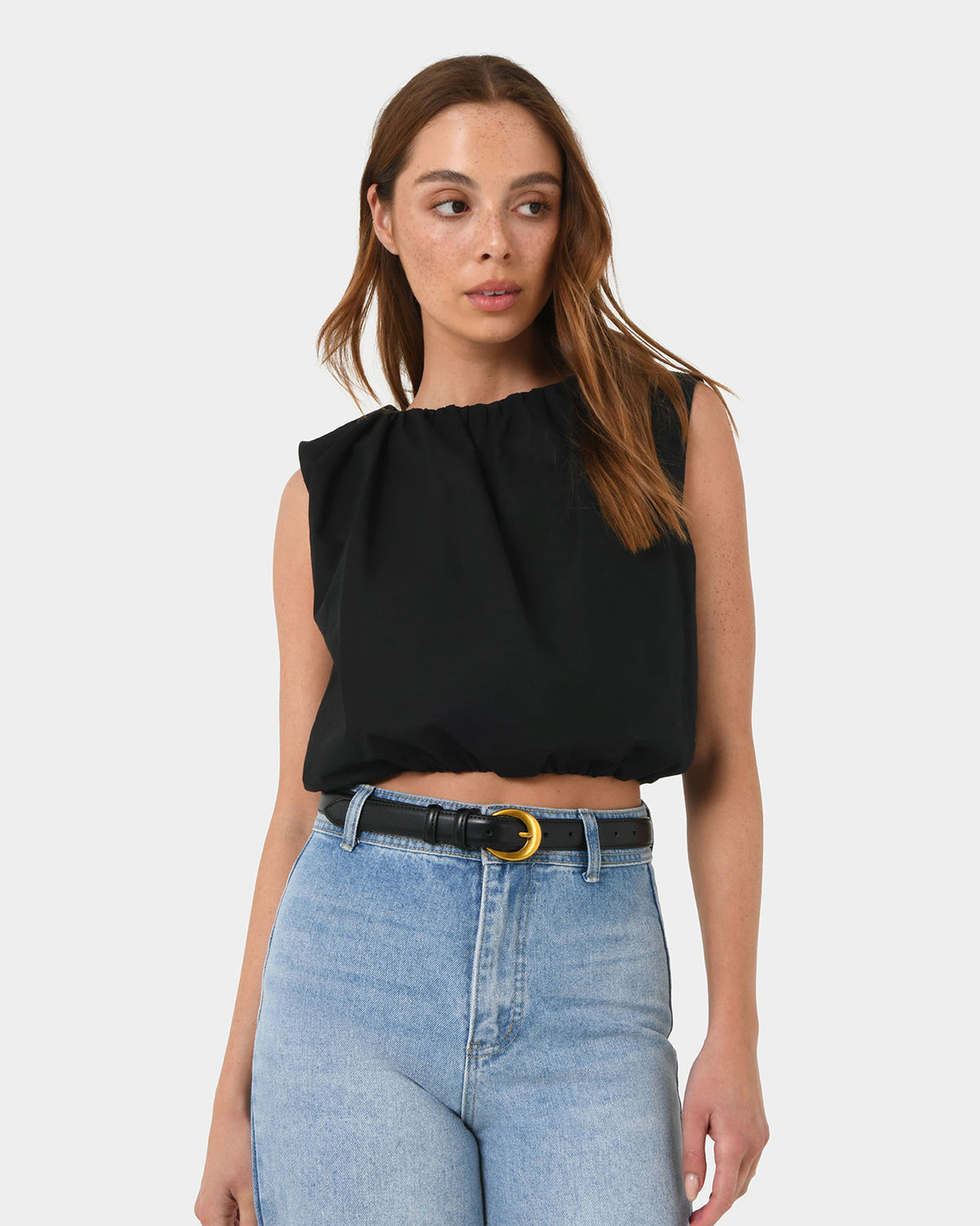 Ericka Leather Belt — close-up view