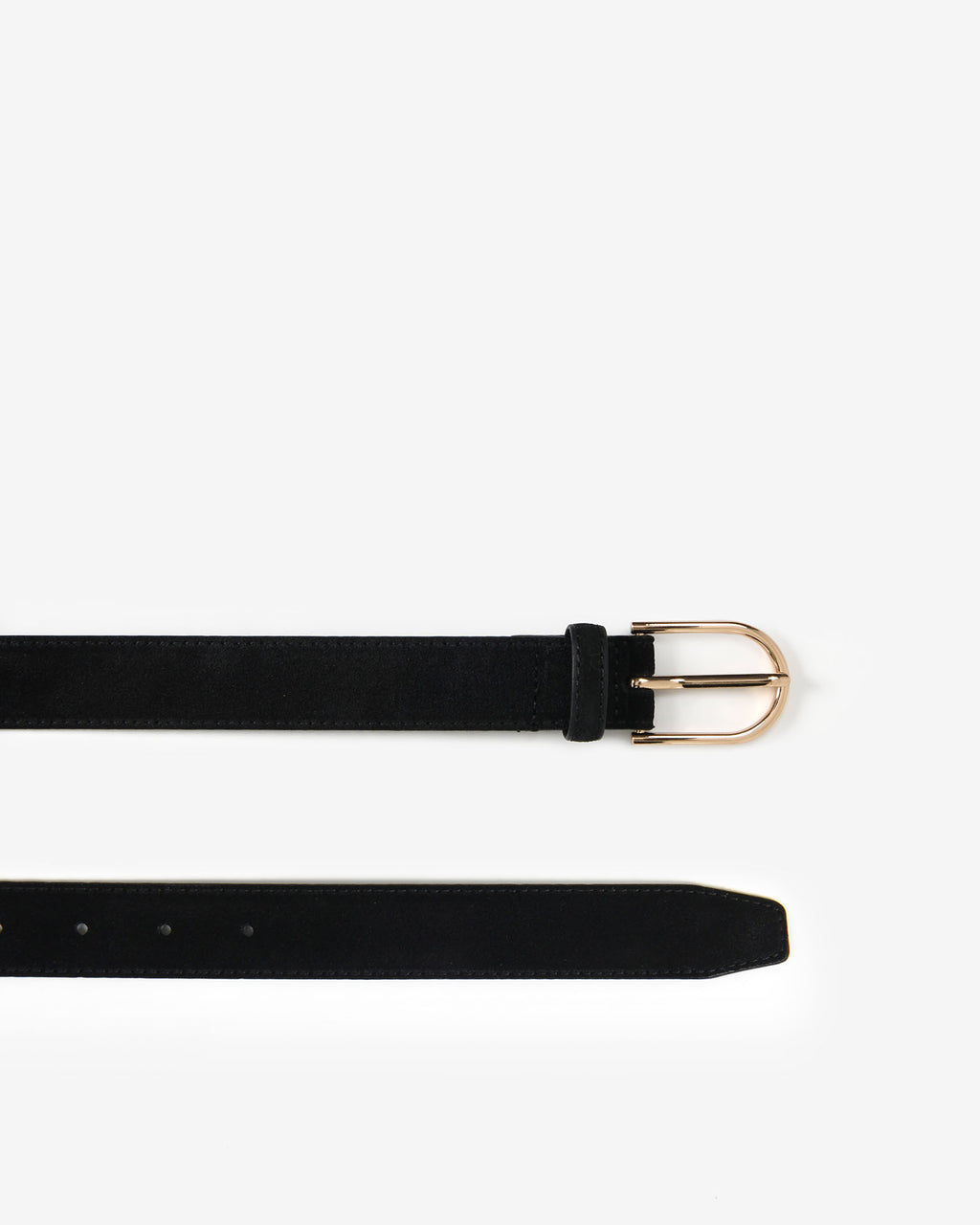 Kristen Suede Leather Belt in black — fabric detail