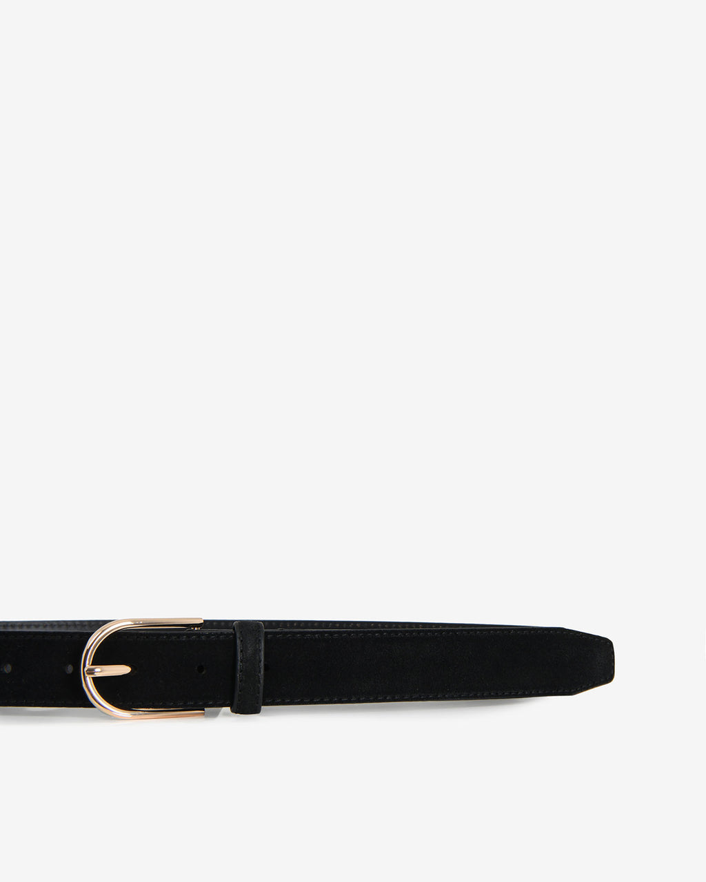 Kristen Suede Leather Belt in black — fabric detail 2